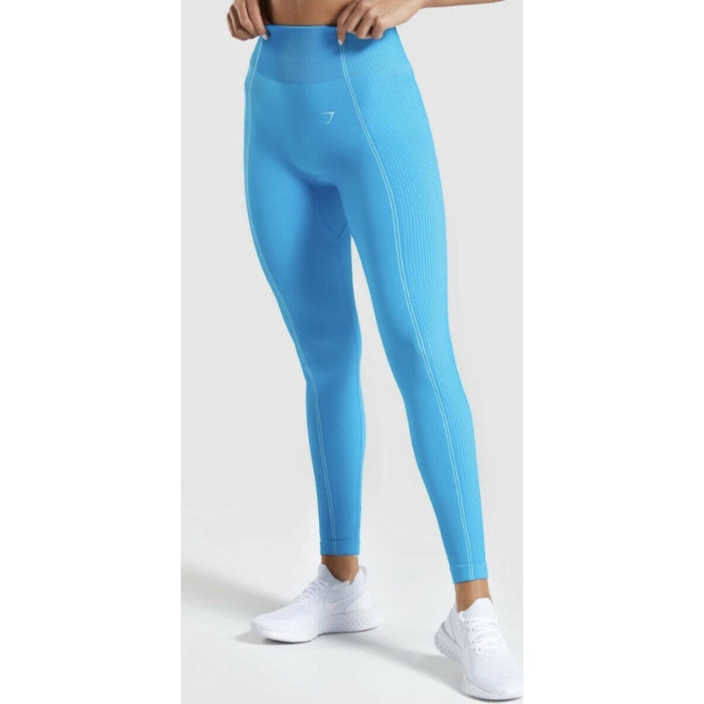Gymshark Ultra Seamless Leggings Neon Blue XS